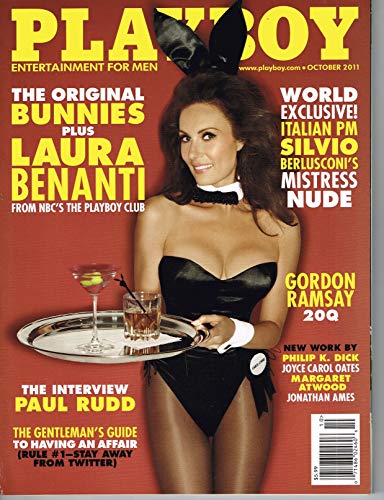 Playboy Magazine Laura Benanti October 2011 Silvio Berlusconi Gordon Ramsay New
