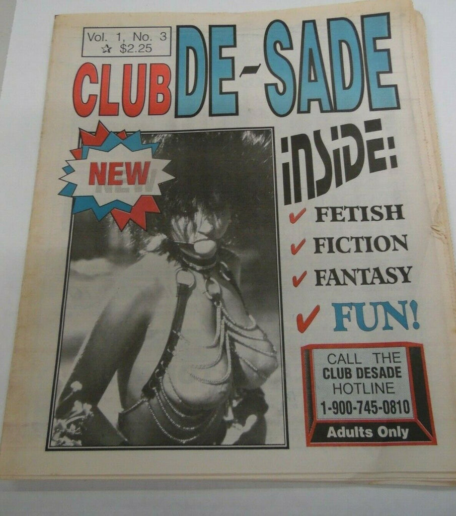 Club De-Sade Fetish Newspaper Tied vol.1 #3 1990's 122119lm-ep2