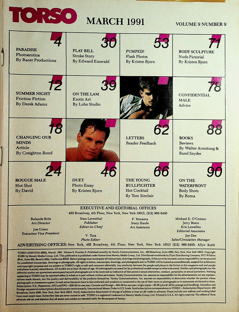 Torso Gay Magazine Readers Copy March 1991 031720lm-ep