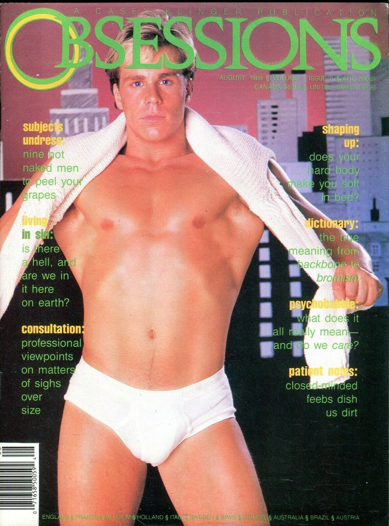 Obsessions Gay Magazine Cover Hunk Beau Beaumont August 1989 101419lm-ep