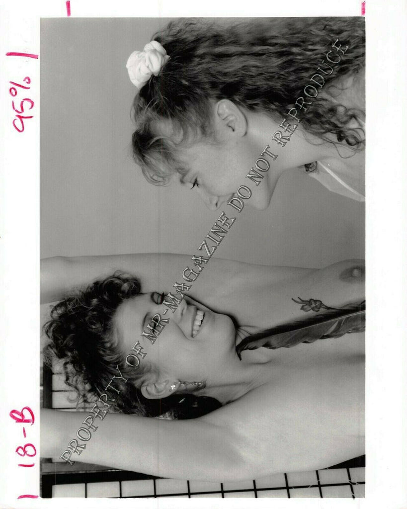 Adult Vintage 1990s Photo 8x10 Bondge Lesbian Bound Nude & Tickled Fetish 101FN