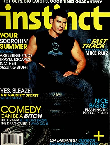 Instinct Gay Men's Magazine Cover Guy Mike Ruiz July 2007
