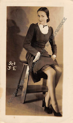 Adult Vintage B&W Photo 2.5x4 Sexy Pin Up Lesbians Undressing Strip Tease 132HR