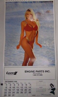 Mermaids 1996 Advertising Wall Calendar Clevite Engine Parts Inc. 103017lm-ep