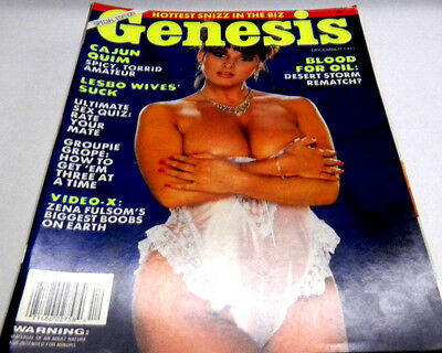 Genesis Adult Magazine"Lesbo Wives' Suck" December 1991 vg 080613lm-ep