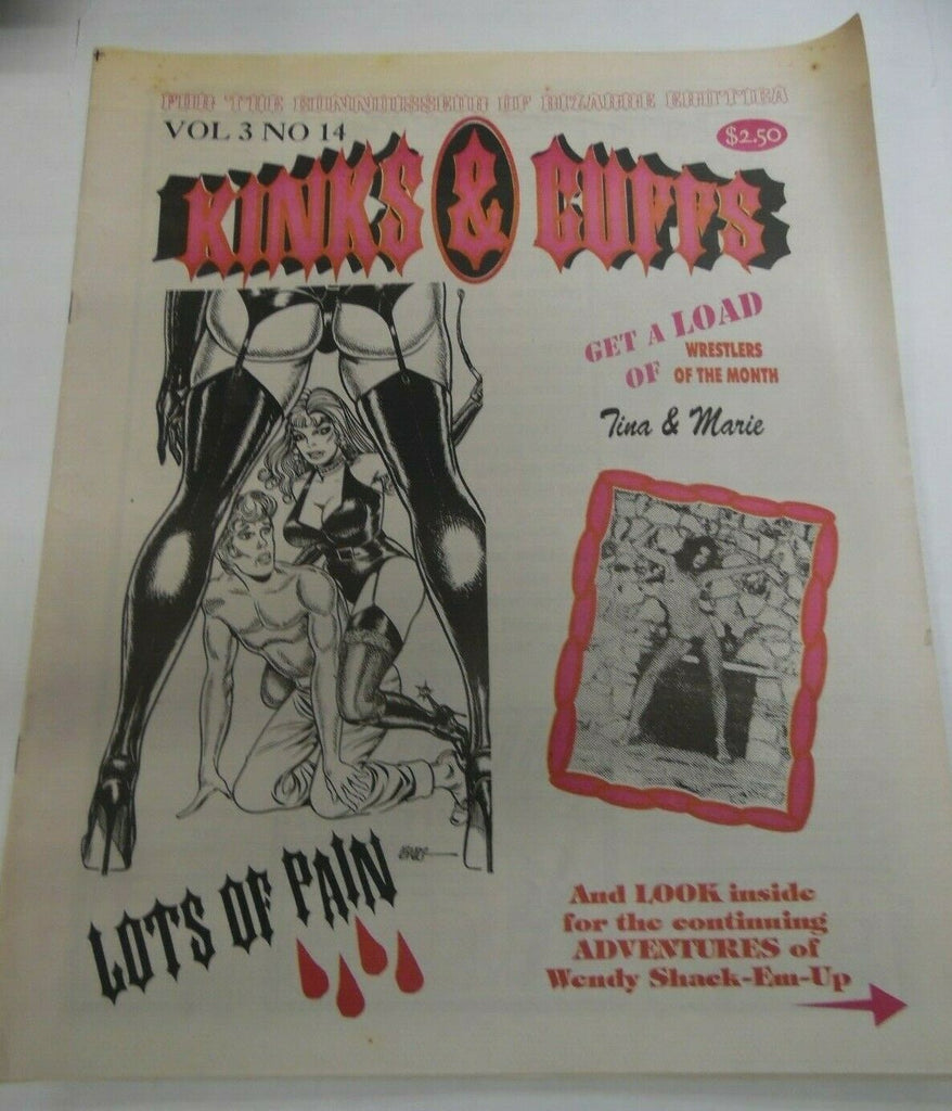 Kinks & Cuffs Newspaper Wrestlers Tina & Marie vol.3 #14 1990's 120719lm-ep