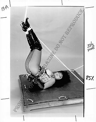 Adult B&W Photo 4.5x6” Print Bondage Busty Brunette MILF Bound & Whipped AA.11