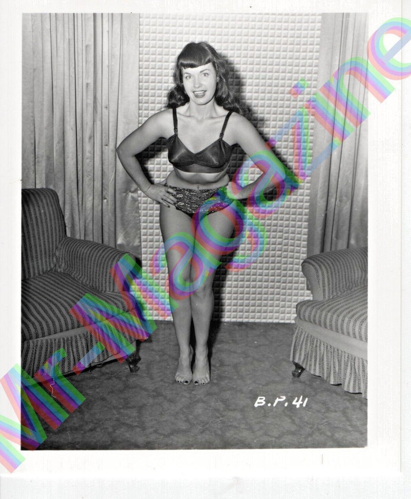 Vintage B&W Risque Pinup 4" x 5" Sexy Bettie Page Cheesecake BL53