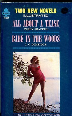 All About A Tease / Babe In The Woods Double Novel /1966 Midwood 042614lm-epa