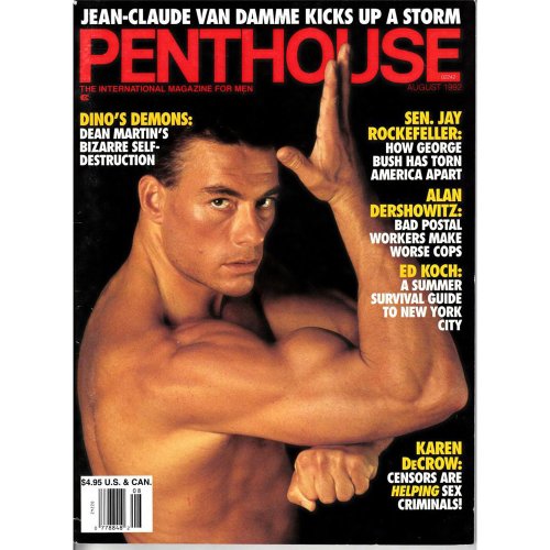 Penthouse Magazine August 1992 Jean-Claude Van Damme Tammy Chapman Ed Koch