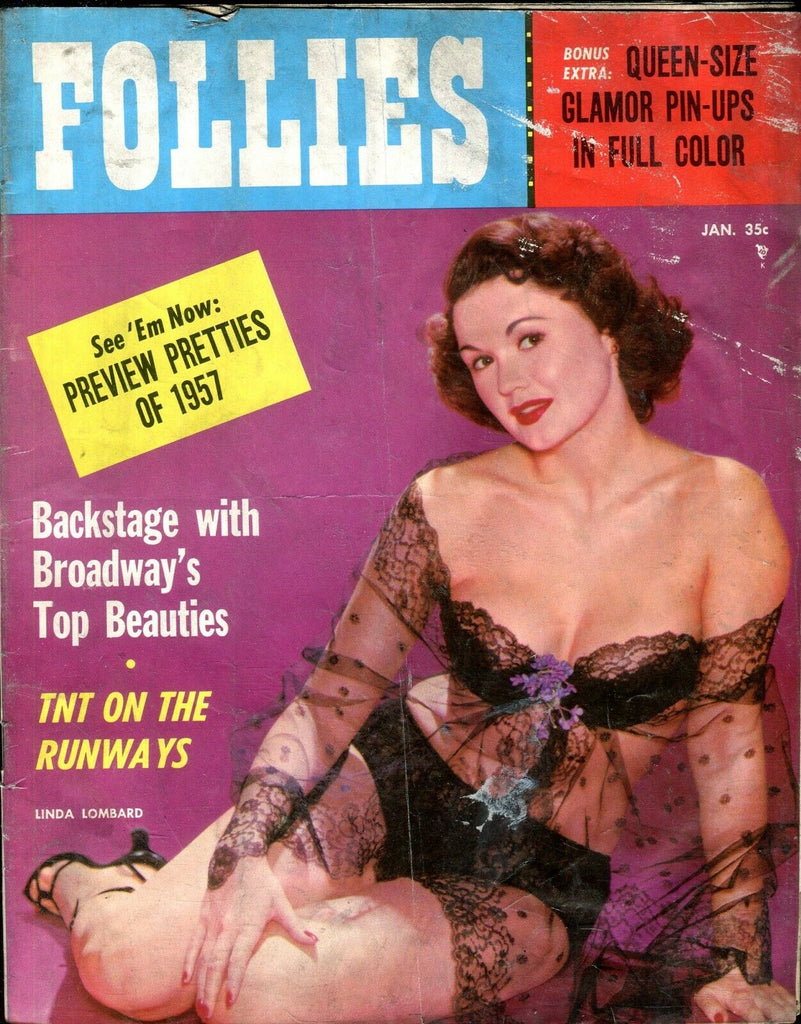 Follies Vintage Magazine Linda Lombard January 1957 122319lm-ep