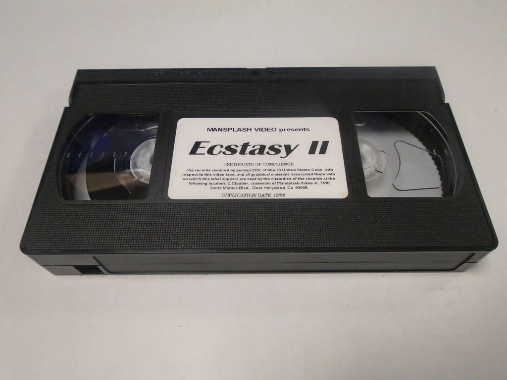 Ecstasy 2 Mansplash Video 1998 Gay Male Adult VHS 071719AMP