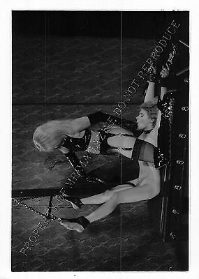 Adult 1990s B&W Photo 5x7 Bondage Beautiful Blonde Lesbian Bound Flogged 41PL