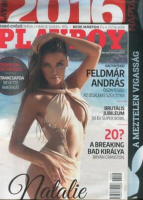 Playboy Hungarian Magazine Natalie 2016 w/Calendar new/sealed 061818lm-ep2