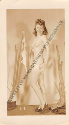 Adult Vintage B&W Photo 2.5x4 Sexy Pin Up Lesbians Undressing Strip Tease 79HR
