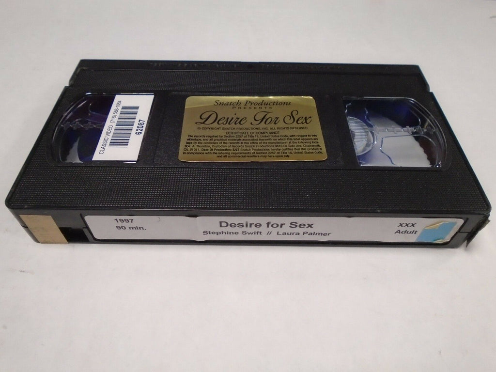 Desire For Sex Stephanie Swift Laura Palmer 1997 90mins Adult VHS 011519AMP2