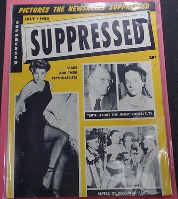 Suppressed Adult Magazine Jimmy Roosevelt July 1954 vg 122215lm-ep