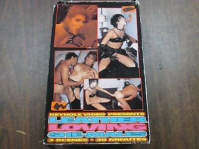 Leather Loving She-Males Keyhole Video Transsexual Adult VHS 050115amp