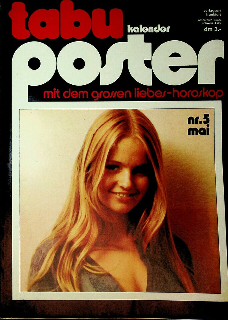 Tabu Kalender Poster German Magazine #5 May 1974 120720lm-ep