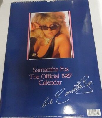 Samantha Fox The Official 1987 Calendar 16 1/2 x 12 052218lm-ep - New