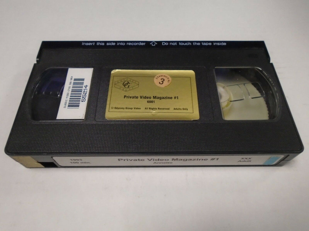 Private Video Magazine #1 Annette 1993 100mins Adult VHS 022819AMP2