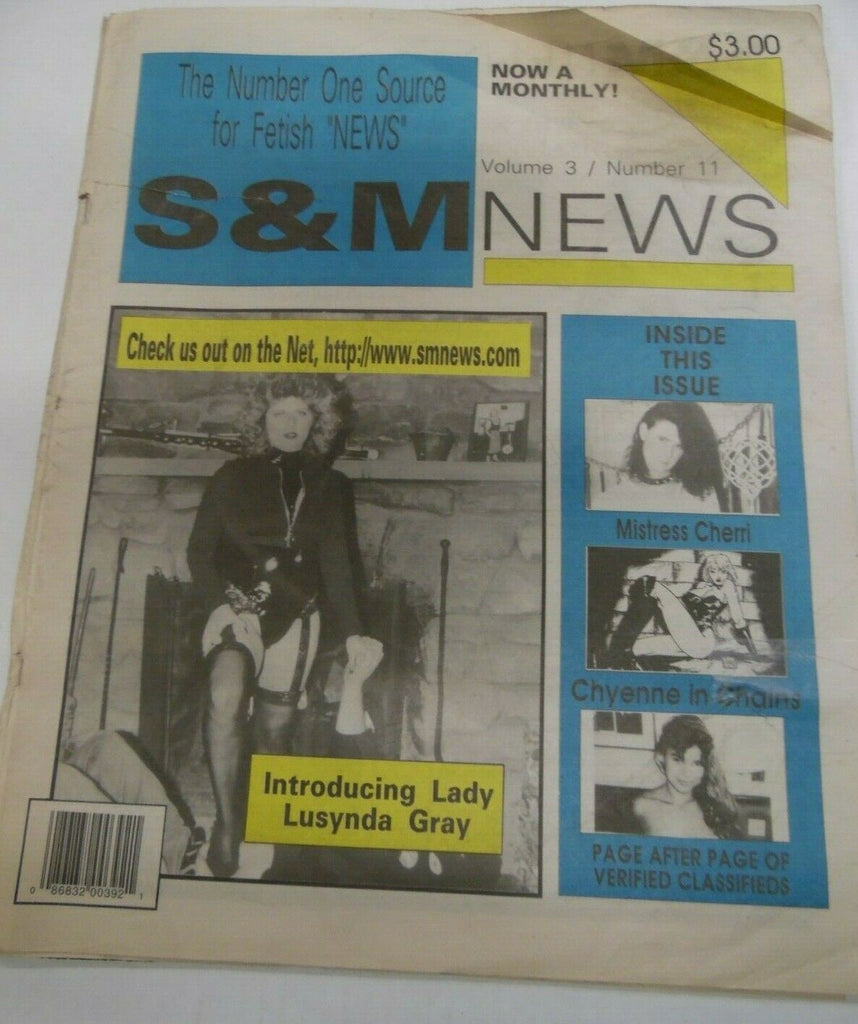 S & M Newspaper Lady Lusynda Gray vol.3 #11 1996 120819lm-ep