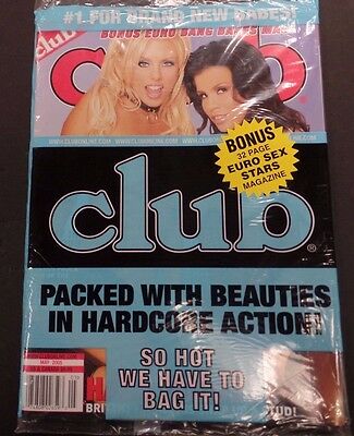 Club Busty Adult Magazine w/Euro Sex Magazine May 2005 new/seal 120815lm-ep