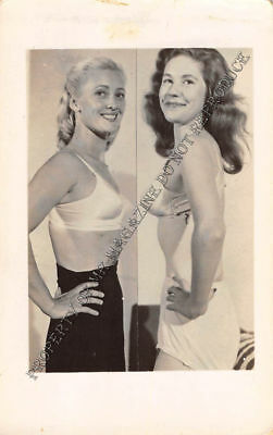 Adult Vintage B&W Photo 2.5x4 Sexy Pin Up Lesbians Undressing Strip Tease 32HR