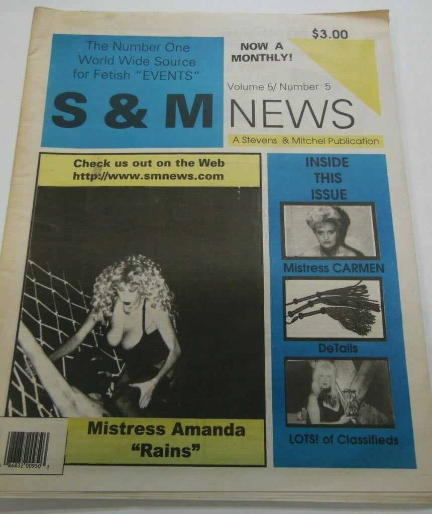 S & M News Newspaper Mistress Amanda "Rains" vol.5 #5 1998 013020lm-ep