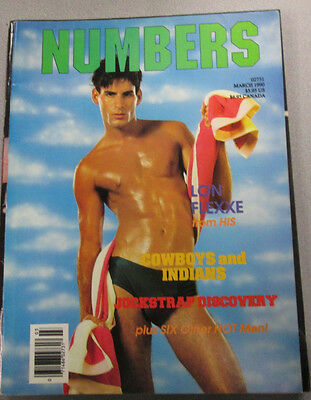 Numbers Gay Adult Magazine Lon Flexxe March 1990 ex 020215lm-ep