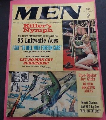 Men Adult Magazine Killer's Nymph April 1963 vg 122215lm-ep