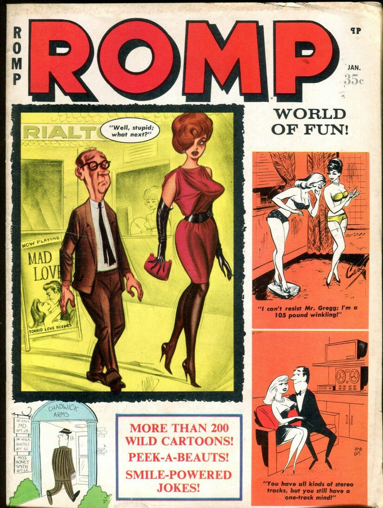 Romp Magazine Cartoons And Beauties January 1970 072219lm-ep