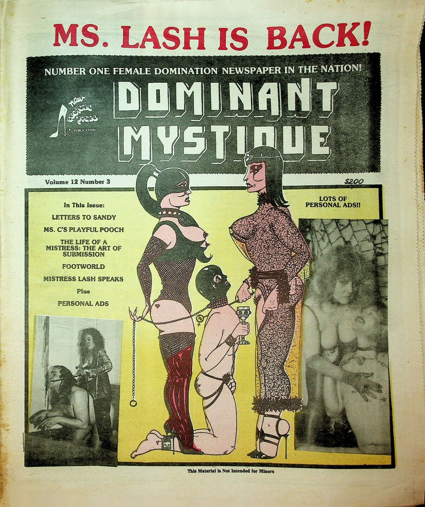 Dominant Mystique Fetish Newspaper Ms. Lash vol.12 #3 1991 022720lm-ep