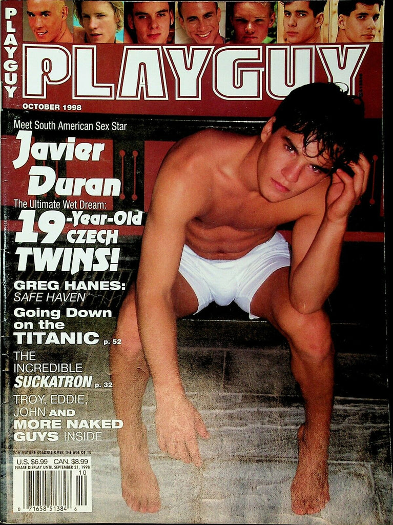 Playguy Gay Magazine Cover Guy Javier Duran October 1998 121520lm-ep