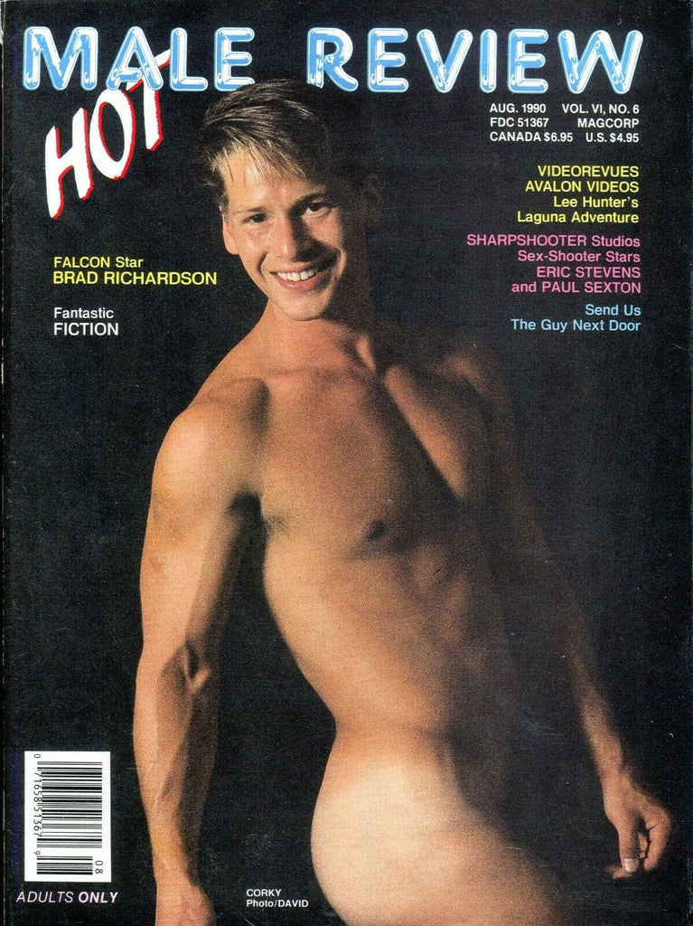 Hot Male Review Gay Magazine Cover Hunk Corky August 1990 101119lm-ep