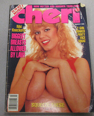 Cheri Busty Adult Magazine Niki Knockers March 1990 gd 030415lm-ep