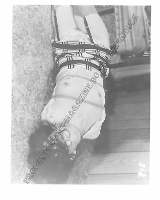 Adult Photo Vintage B&W 4x5 Bondage Beautiful Brunette Bound Dominated 296XU
