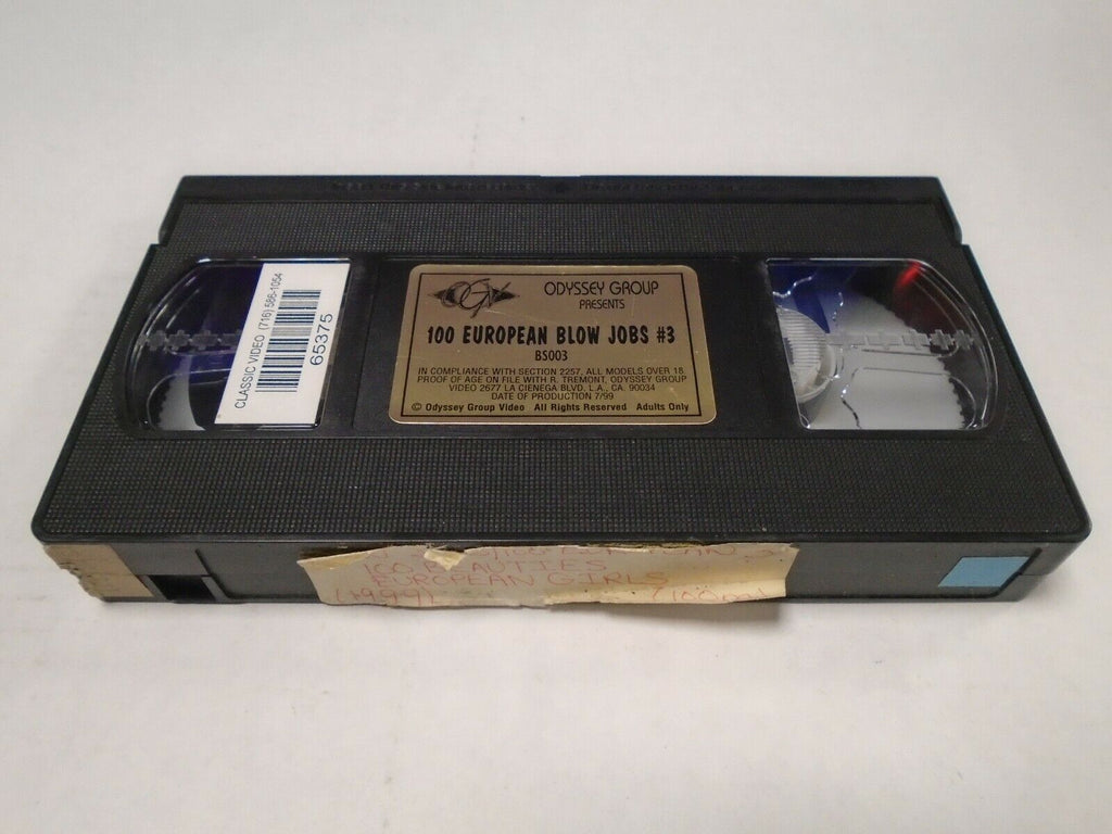 100 European Blow Jobs #3 1999 Adult VHS 031819AMP2
