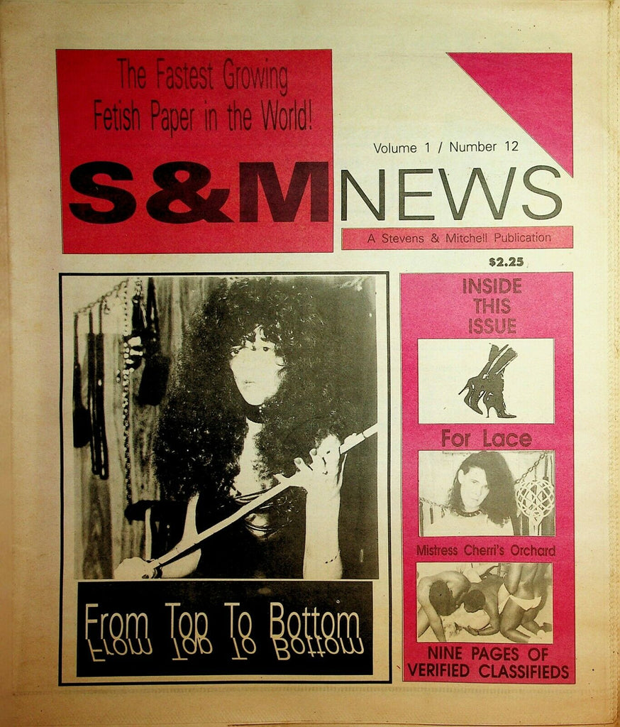 S & M News Newspaper Mistress Cherri Orchard vol.1 #12 1992 030320lm-ep