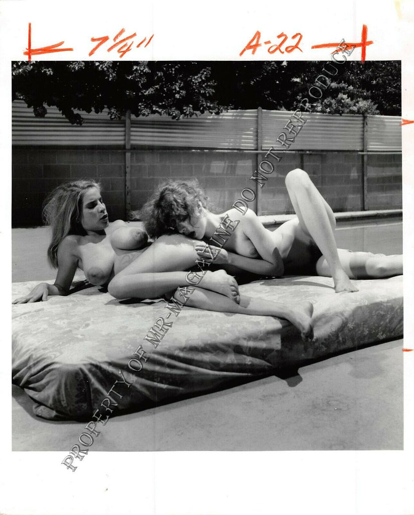 Adult B&W Photo 8x10 Sexy Lesbians Fucking Licking Sucking Titties Pussy 125FR
