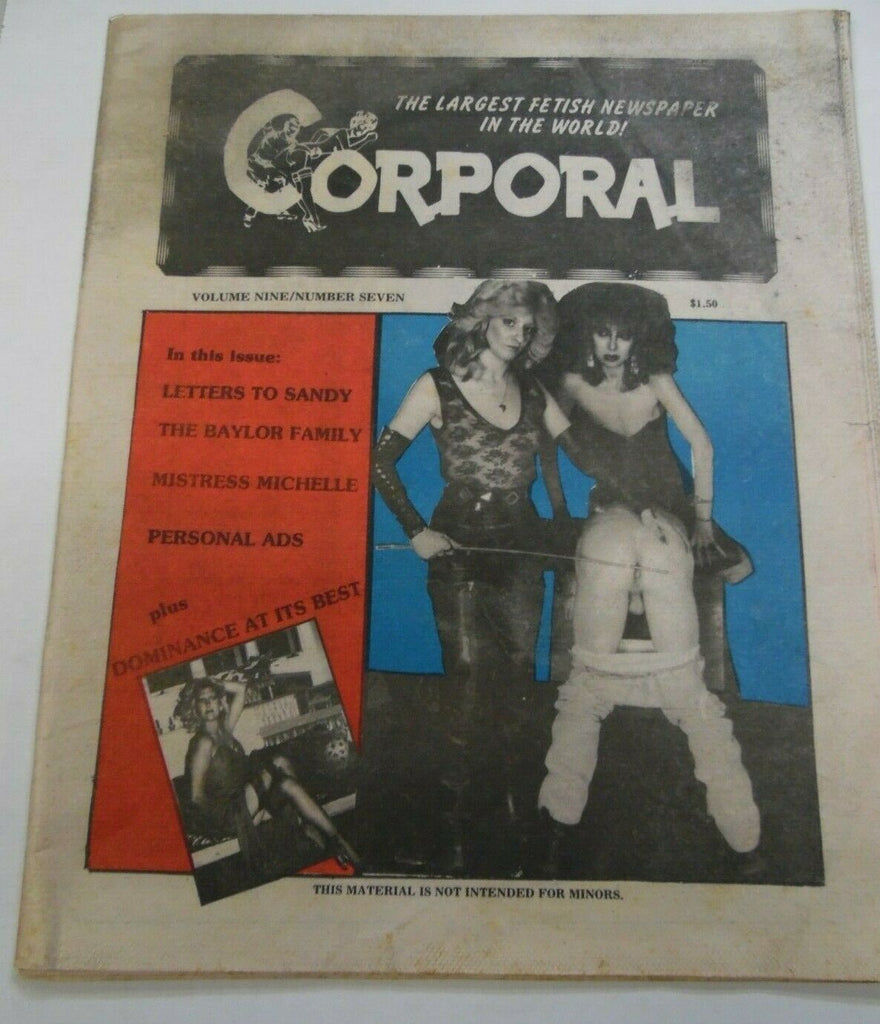 Corporal Fetish Newspaper Mistress Michelle vol.9 #7 1986 013020lm-ep