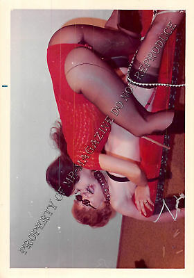 Adult 1970s Photo 3.5x5 Foot Fetish Lesbian Dominated Stepped High Heels 180HT
