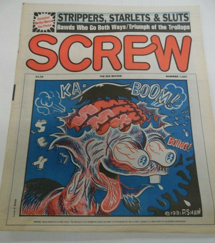 Screw Newspaper Strippers,Starlets & Sluts #1221 July 27, 1992 121719lm-ep