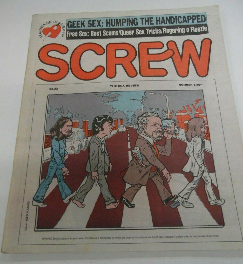 Screw Newspaper Beatles Parody Cover #1397 December 11,1995 121719lm-ep2