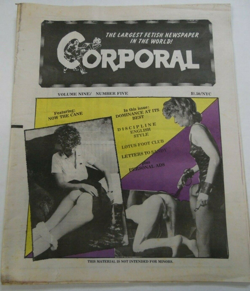 Corporal Fetish Newspaper Lotus Foot Club vol.9 #5 1986 013020lm-ep