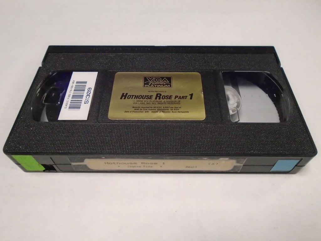 Hothouse Rose Part 1 Jeanna Fine VCA Platinum Adult VHS 012319AMP