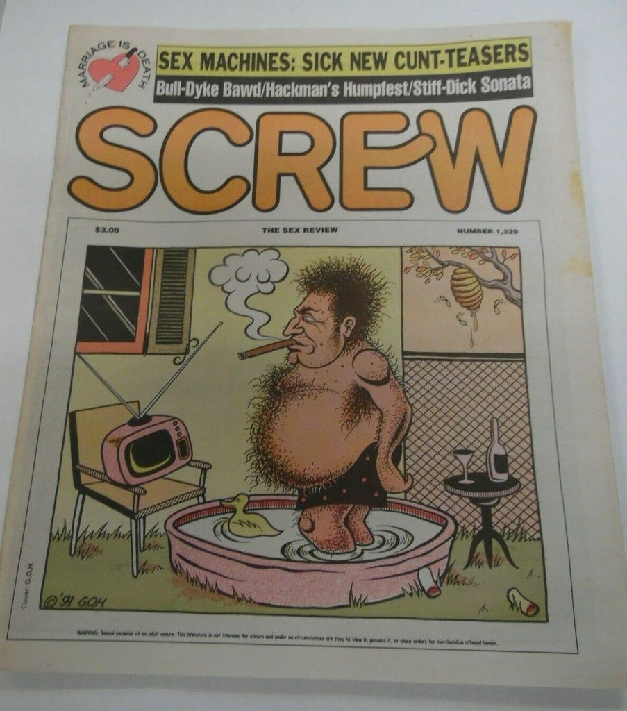 Screw Newspaper Sex Machines: Cunt-Teasers #1329 August 22, 1994 122119lm-ep