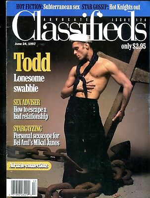 Advocate Classifieds Gay Magazine Lonesome Todd #124 June 1997 022718lm-ep