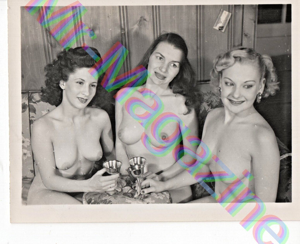 Vintage B&W Risque Pinup 4" x 5" Sexy Blonde and Brunettes Cheesecake BL75