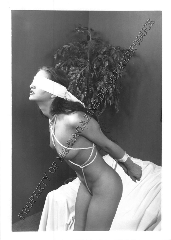 Adult Vintage 1990s Photo 5x7 Bondage Sexy Brunette Bound & Whipped Nude 54FO